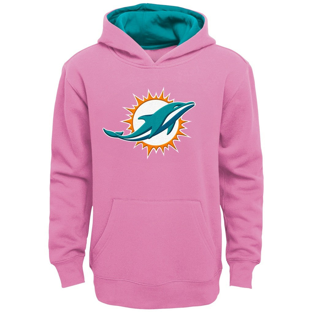 Miami Dolphins Girls Youth Prime Pullover Hoodie - Pink outlet