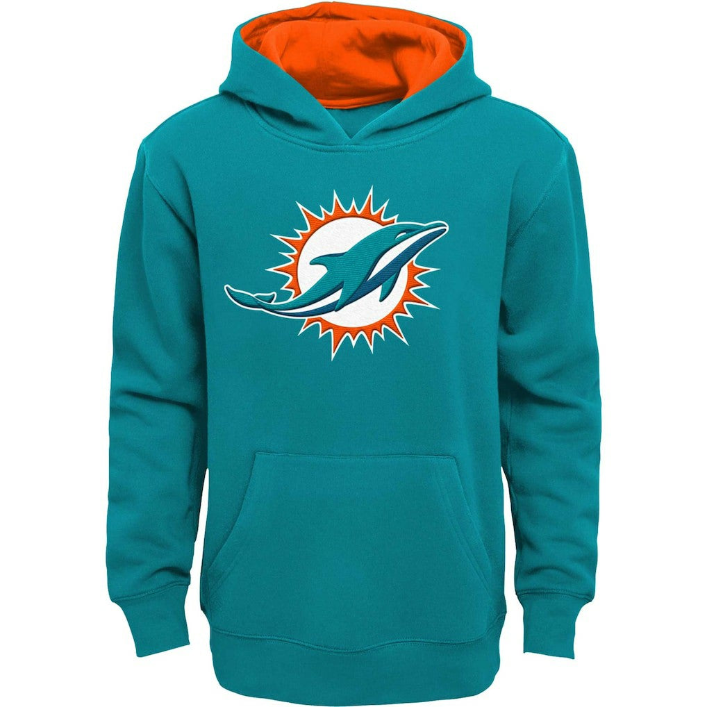 Miami Dolphins Youth Prime Pullover Hoodie - Aqua online