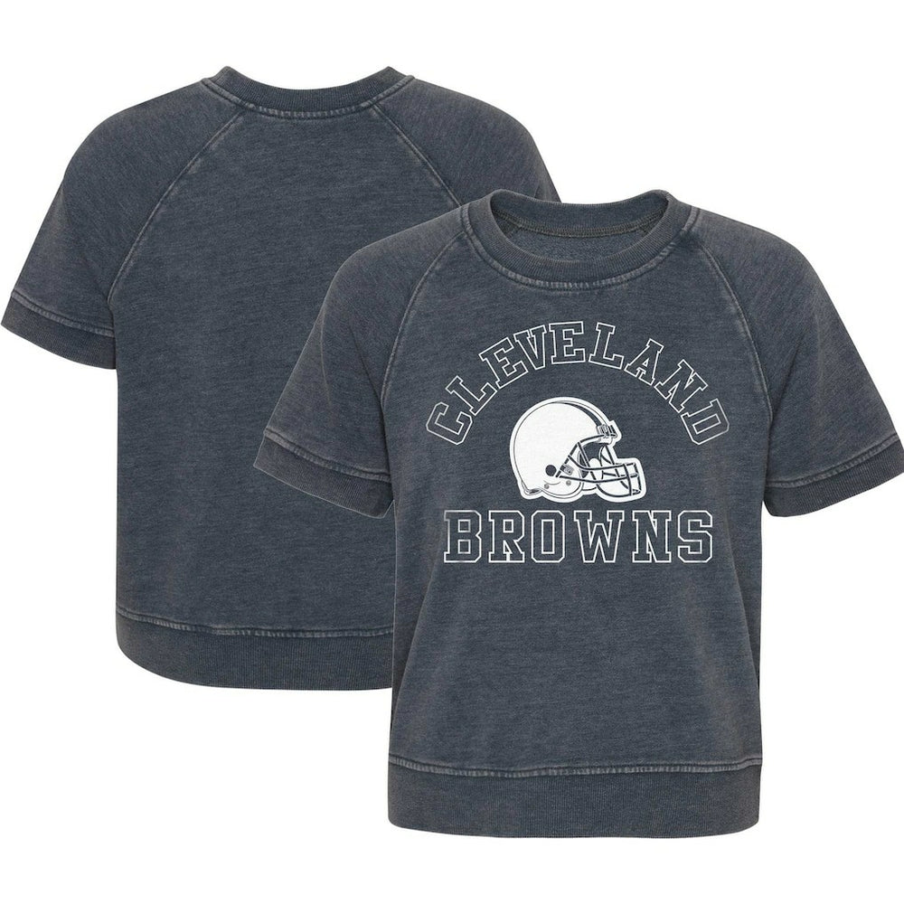 Cleveland Browns Girls Juniors Cheer Squad Raglan T-Shirt - Heather Charcoal online