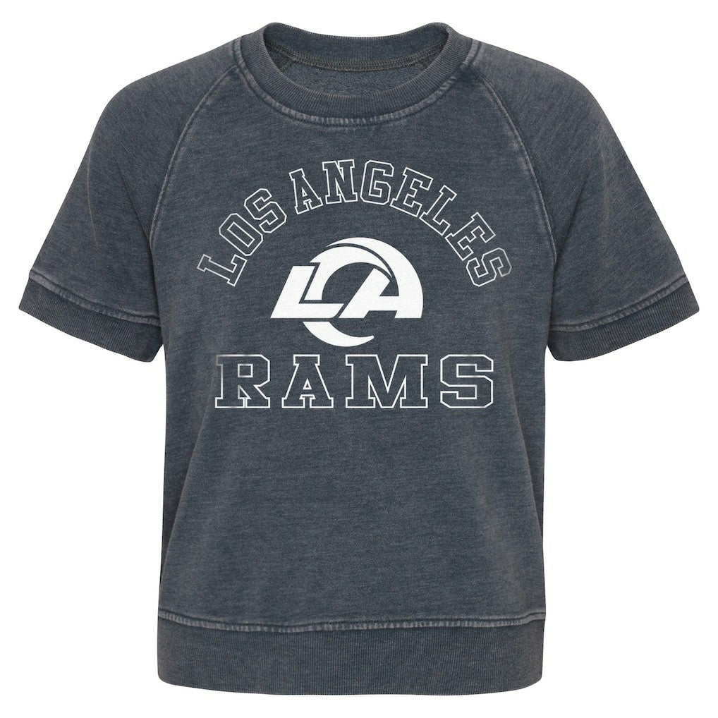 Los Angeles Rams Girls Juniors Cheer Squad Raglan T-Shirt - Heather Charcoal discount