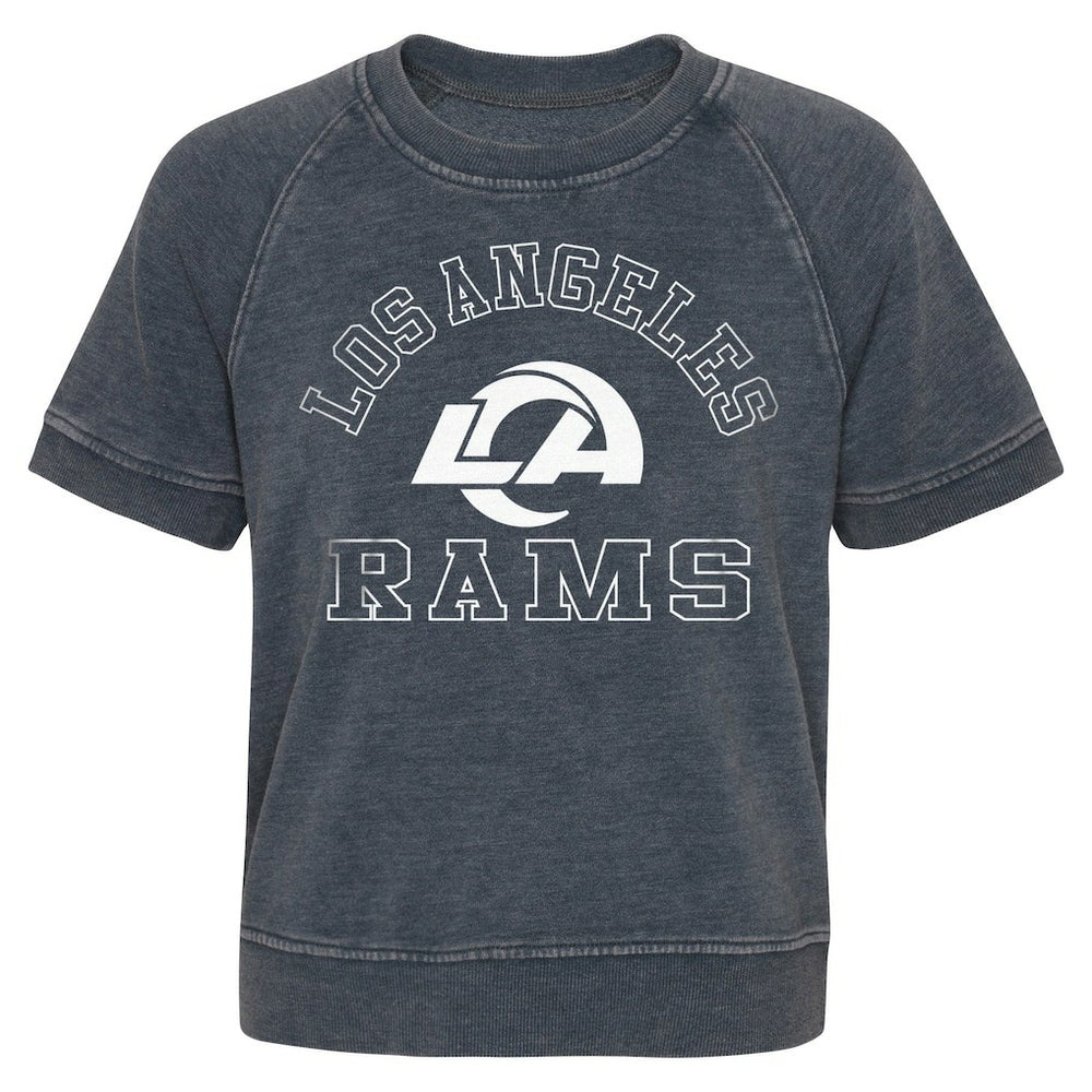 Los Angeles Rams Girls Juniors Cheer Squad Raglan T-Shirt - Heather Charcoal discount