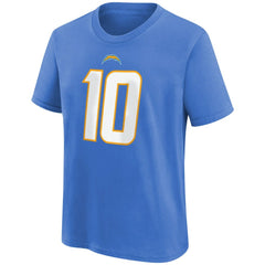 Justin Herbert Los Angeles Chargers Youth Player Name & Number T-Shirt - Powder Blue cheap