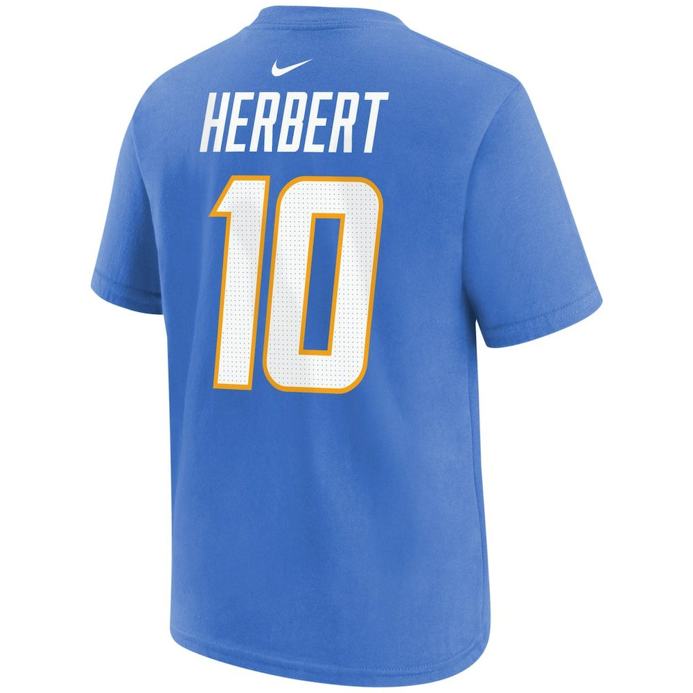 Justin Herbert Los Angeles Chargers Youth Player Name & Number T-Shirt - Powder Blue cheap