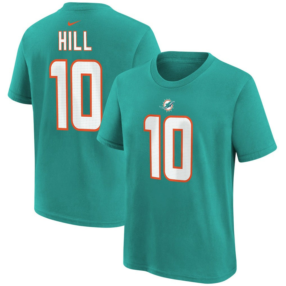 Tyreek Hill Miami Dolphins Youth Player Name & Number T-Shirt - Aqua discount