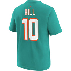 Tyreek Hill Miami Dolphins Youth Player Name & Number T-Shirt - Aqua discount