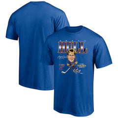 Brett Hull St. Louis Blues Player Caricature T-Shirt - Blue T-shirts