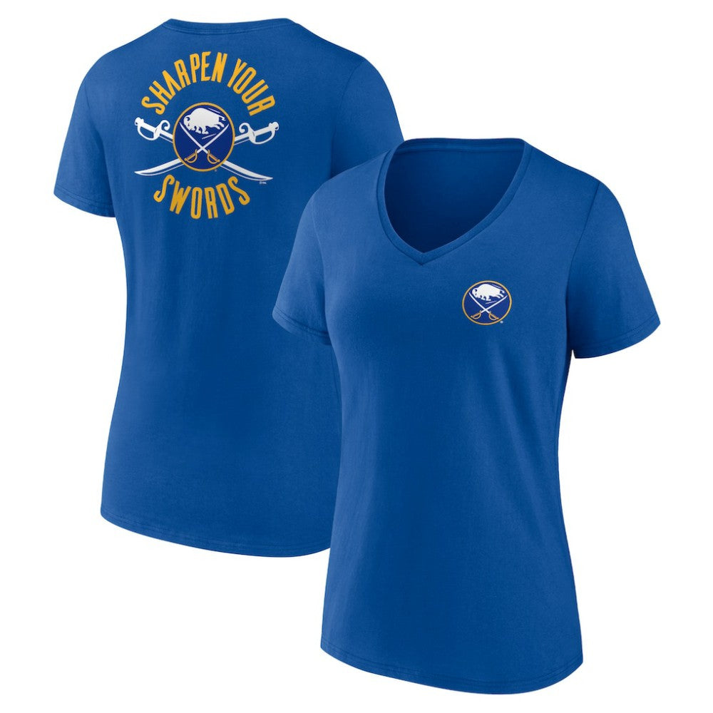 Buffalo Sabres Women's Territorial V-Neck T-Shirt - Royal T-shirts