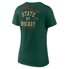 Minnesota Wild Women's Territorial V-Neck T-Shirt - Green T-shirts