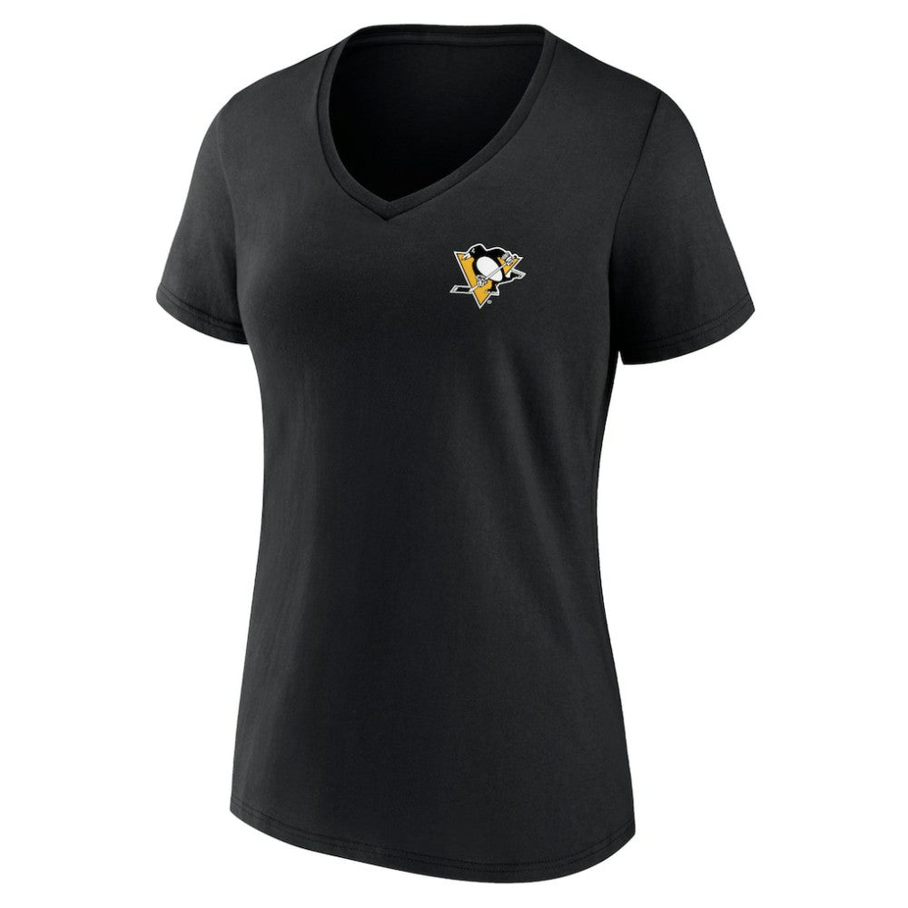 Pittsburgh Penguins Women's Territorial V-Neck T-Shirt - Black T-shirts