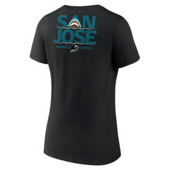 San Jose Sharks Women's Territorial V-Neck T-Shirt - Black T-shirts