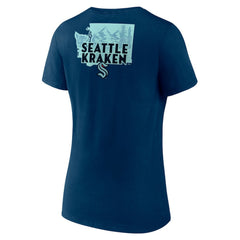 Seattle Kraken Women's Territorial V-Neck T-Shirt - Deep Sea Blue T-shirts