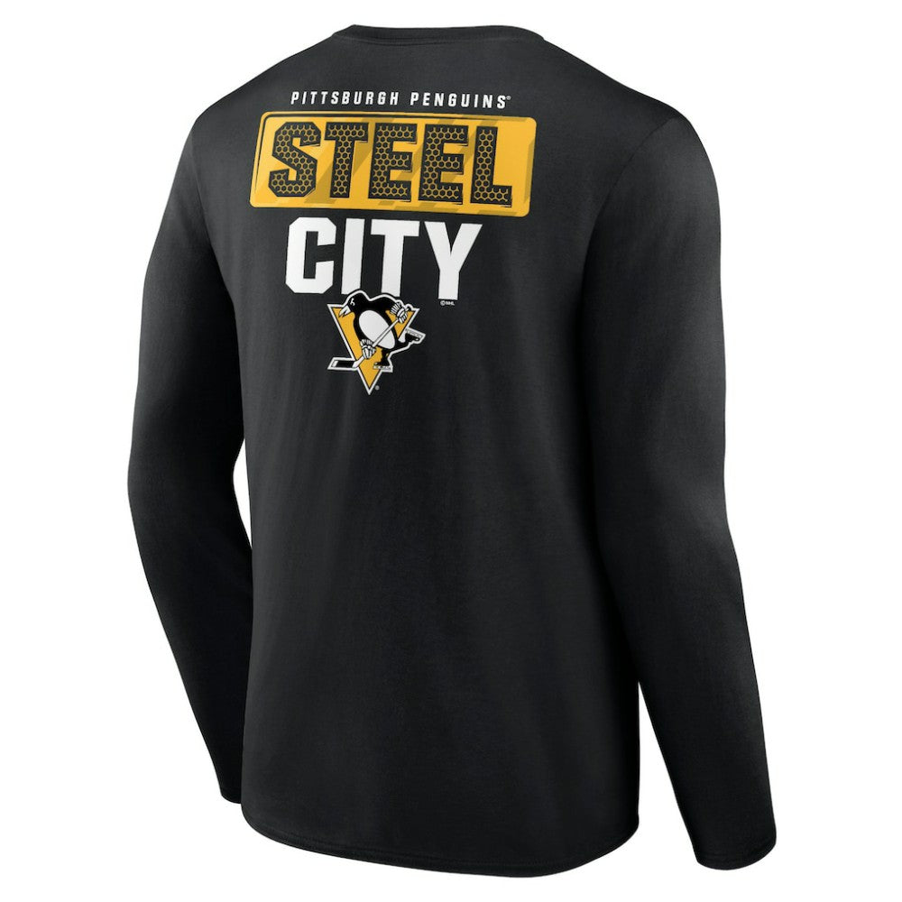 Pittsburgh Penguins Territorial Long Sleeve T-Shirt - Black T-shirts