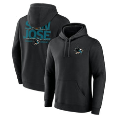 San Jose Sharks Territorial Pullover Hoodie - Black Hoodies