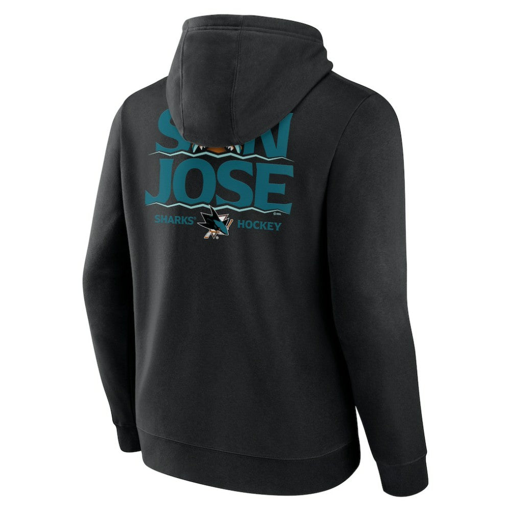 San Jose Sharks Territorial Pullover Hoodie - Black Hoodies