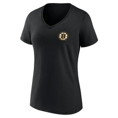 Boston Bruins Women's Territorial V-Neck T-Shirt - Black T-shirts