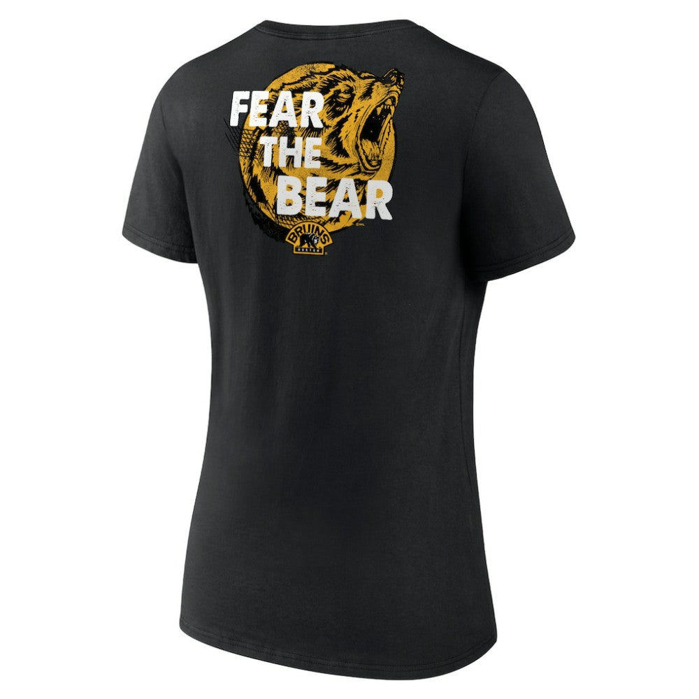 Boston Bruins Women's Territorial V-Neck T-Shirt - Black T-shirts