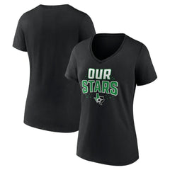 Dallas Stars Women's Proclamation V-Neck T-Shirt - Black T-shirts