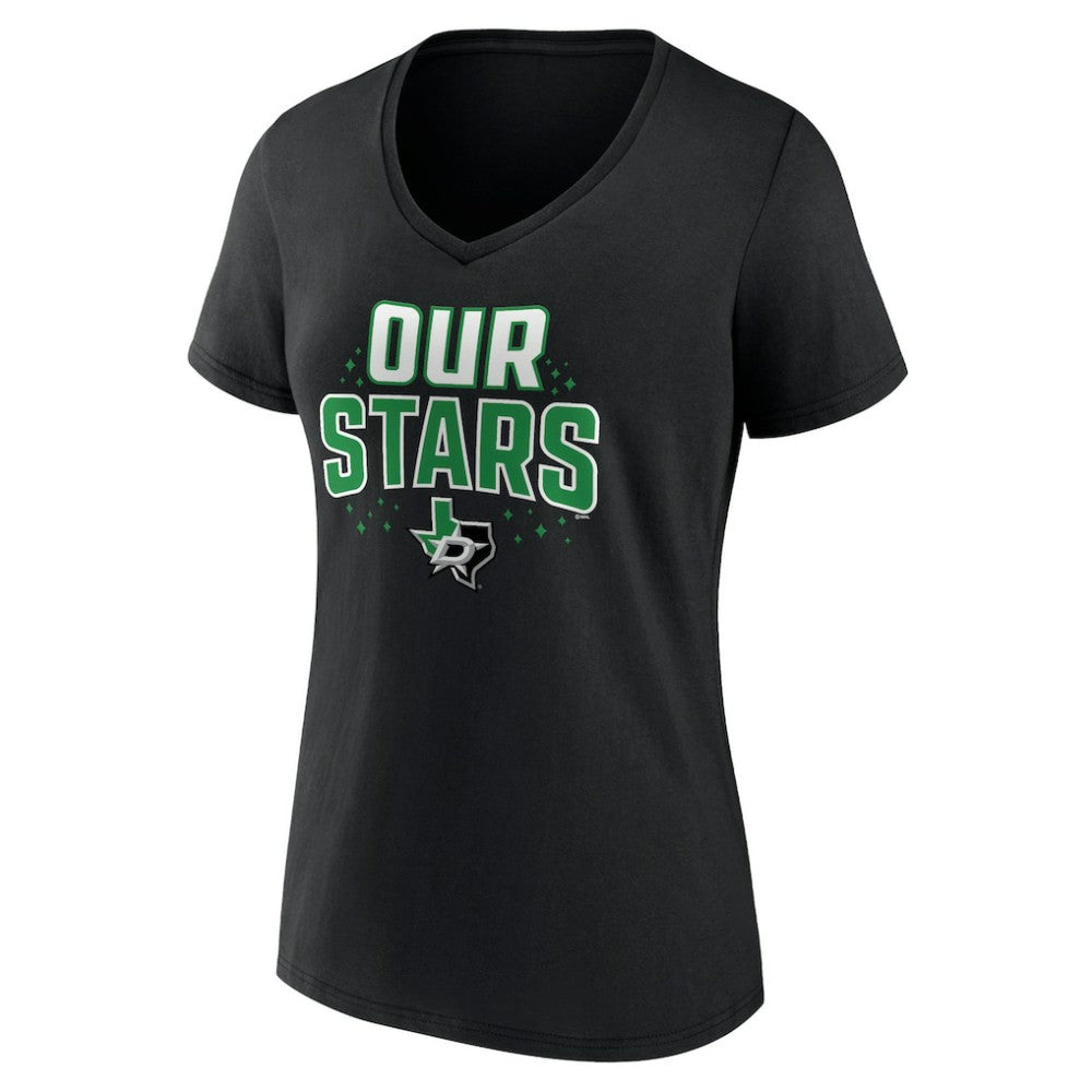 Dallas Stars Women's Proclamation V-Neck T-Shirt - Black T-shirts