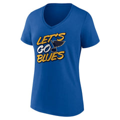 St. Louis Blues Women's Proclamation V-Neck T-Shirt - Blue T-shirts