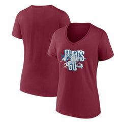 Colorado Avalanche Women's Represent V-Neck T-Shirt - Burgundy T-shirts