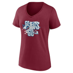 Colorado Avalanche Women's Represent V-Neck T-Shirt - Burgundy T-shirts