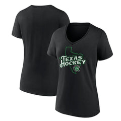 Dallas Stars Women's Represent V-Neck T-Shirt - Black T-shirts