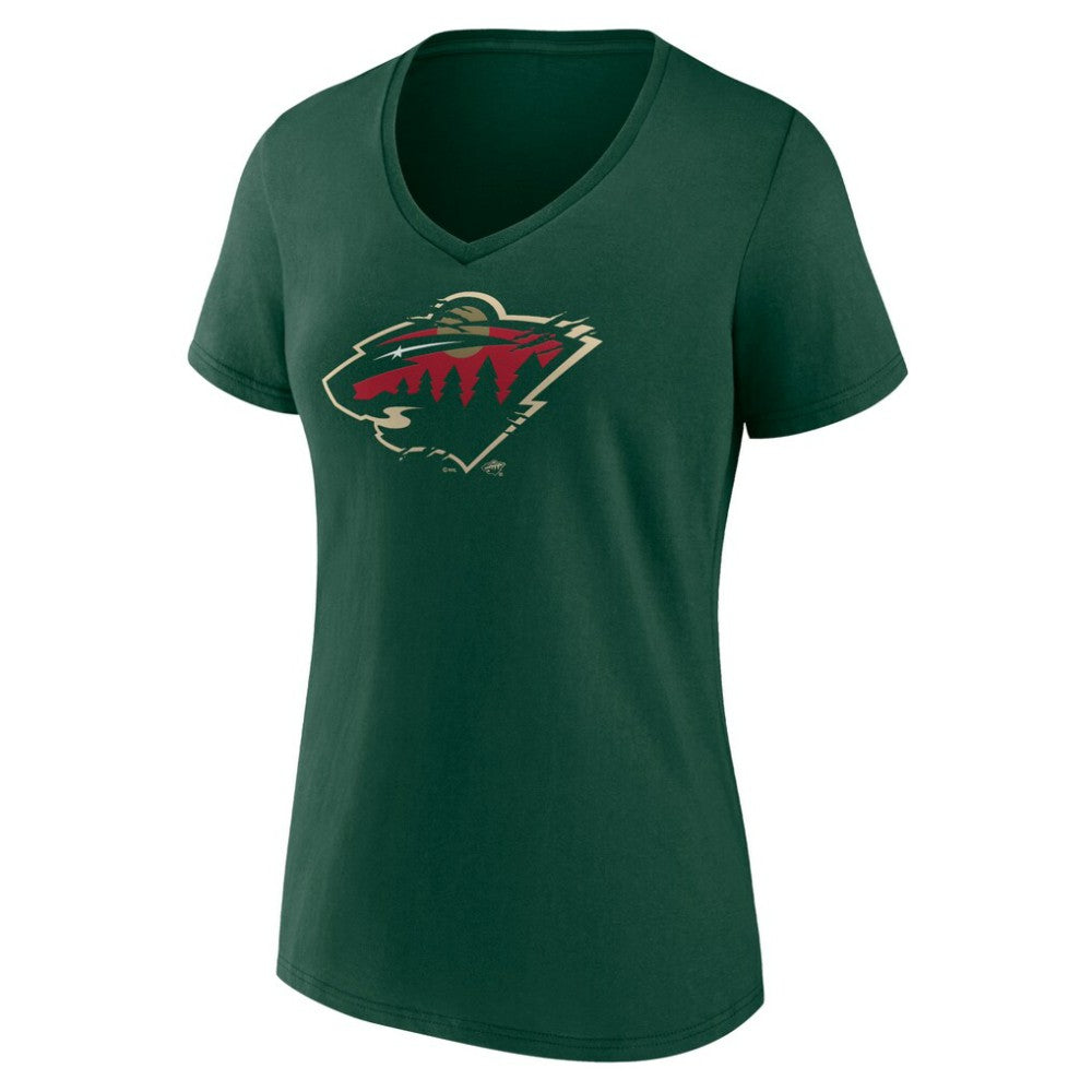 Minnesota Wild Women's Represent V-Neck T-Shirt - Green T-shirts
