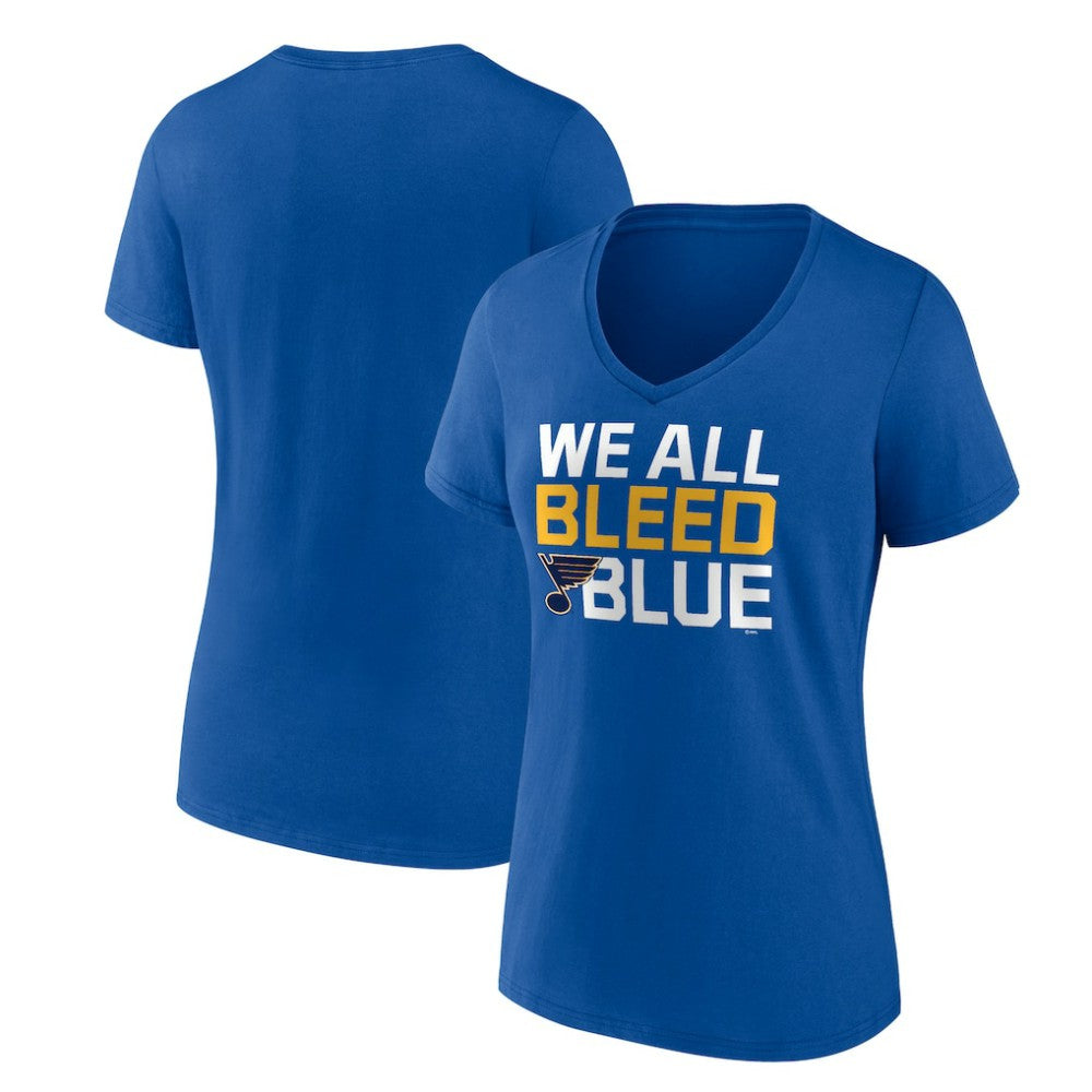 St. Louis Blues Women's Represent V-Neck T-Shirt - Blue T-shirts