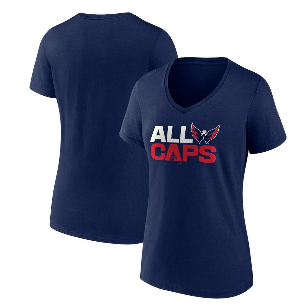 Washington Capitals Women's Represent V-Neck T-Shirt - Navy T-shirts