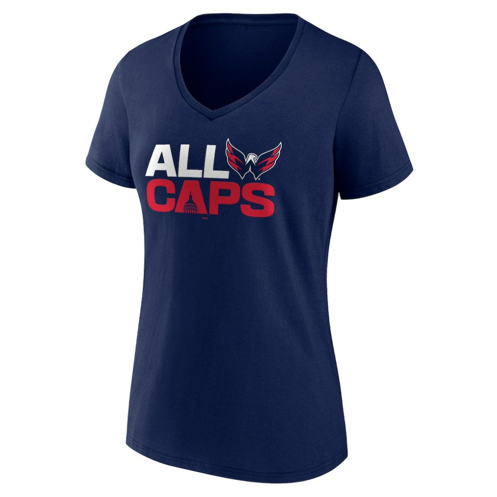 Washington Capitals Women's Represent V-Neck T-Shirt - Navy T-shirts