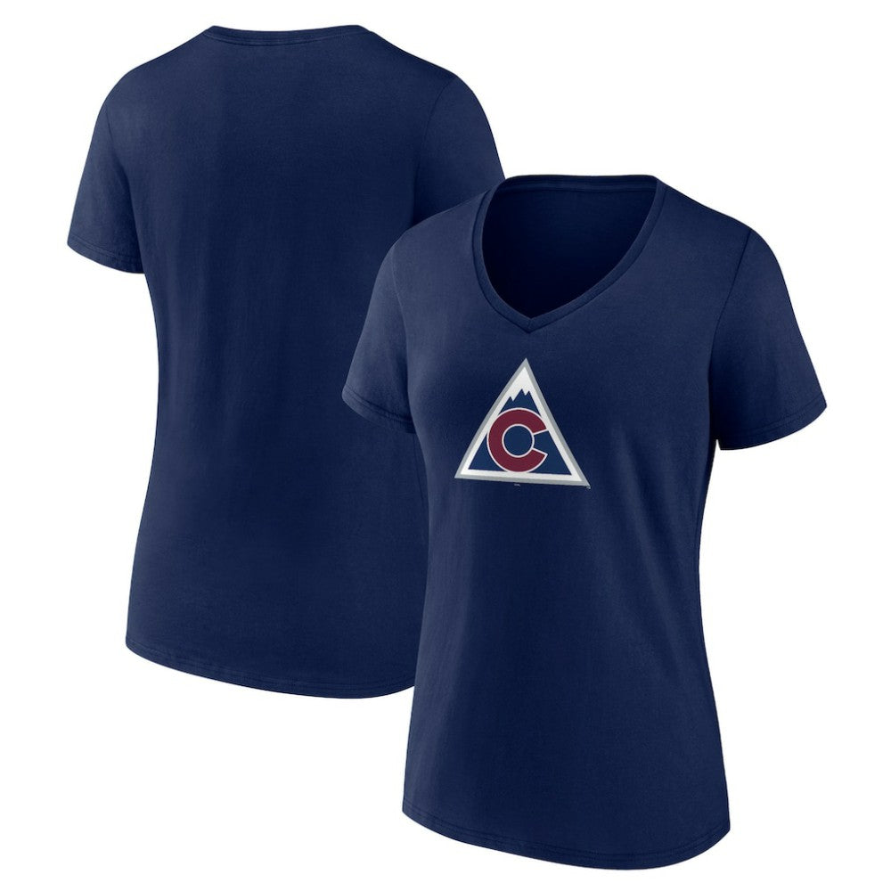 Colorado Avalanche Women's Alternate Logo V-Neck T-Shirt - Navy T-shirts