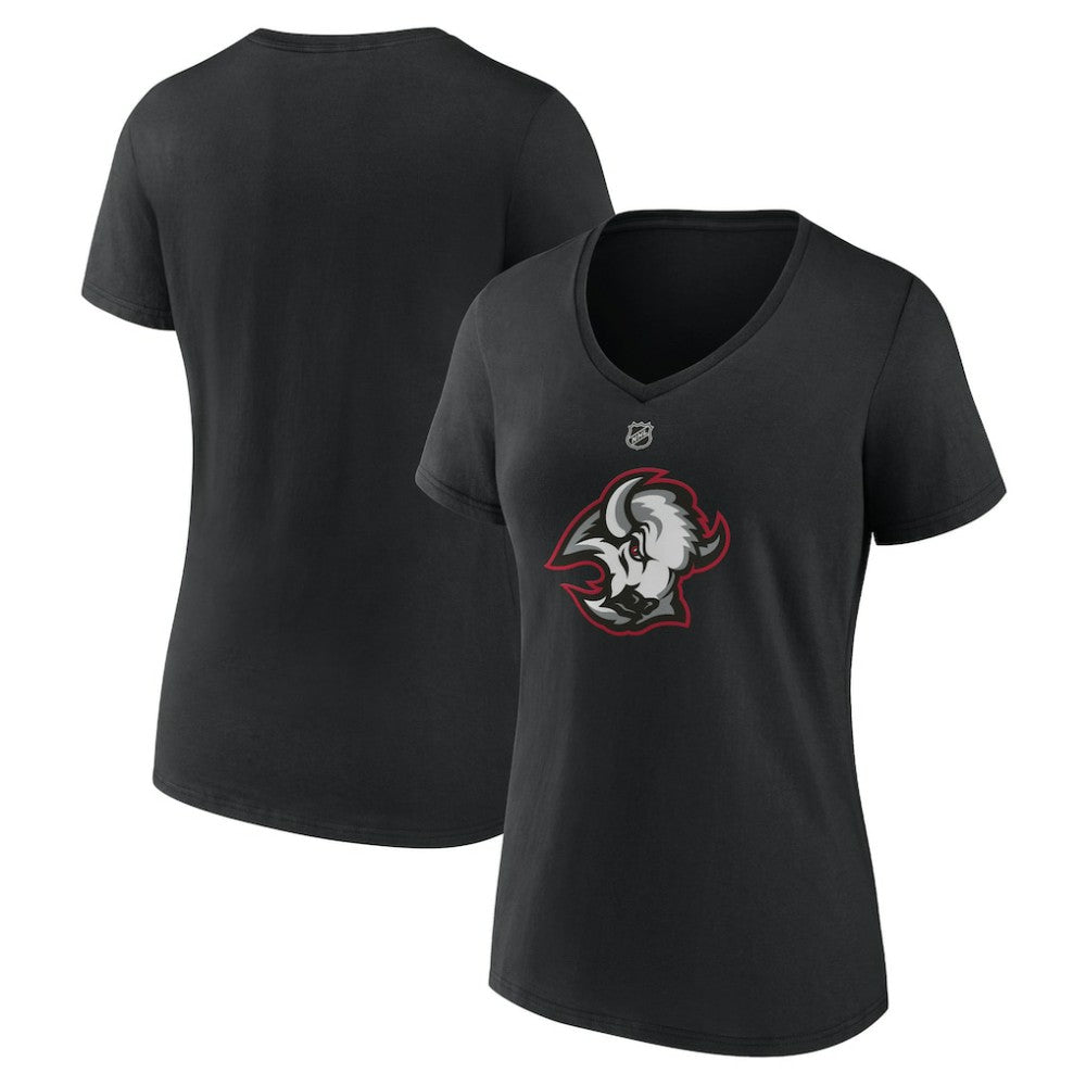 Buffalo Sabres Women's Alternate Logo V-Neck T-Shirt - Black T-shirts