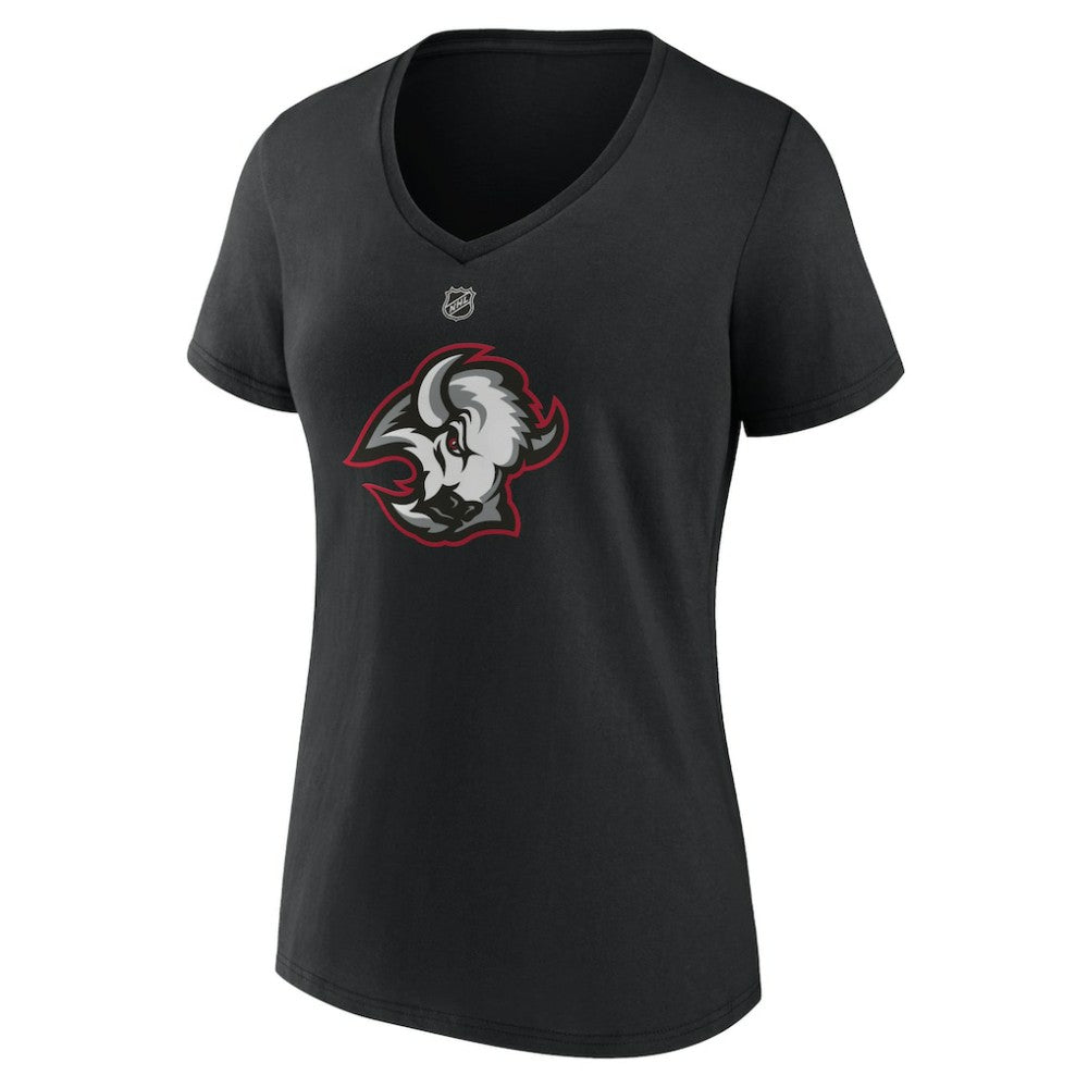 Buffalo Sabres Women's Alternate Logo V-Neck T-Shirt - Black T-shirts