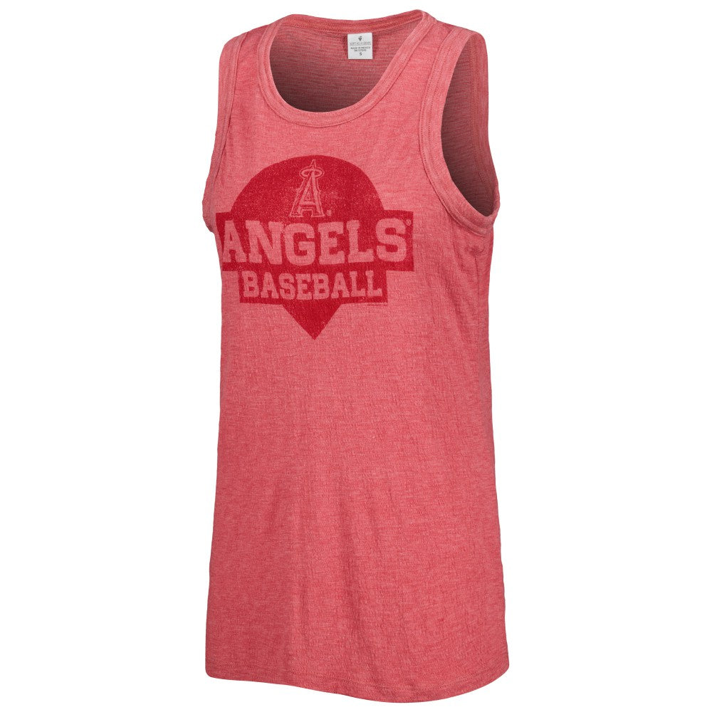 Los Angeles Angels Soft as a Grape Women's Tri-Blend Tank Top Red