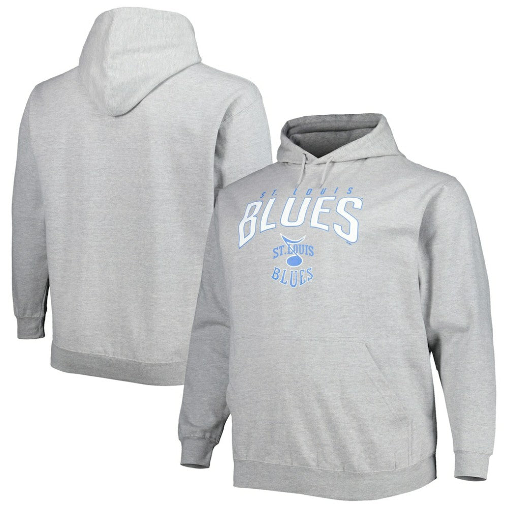 St. Louis Blues Fanatics Special Edition 2.0 Big & Tall Wordmark Pullover Hoodie - Heather Gray Hoodies