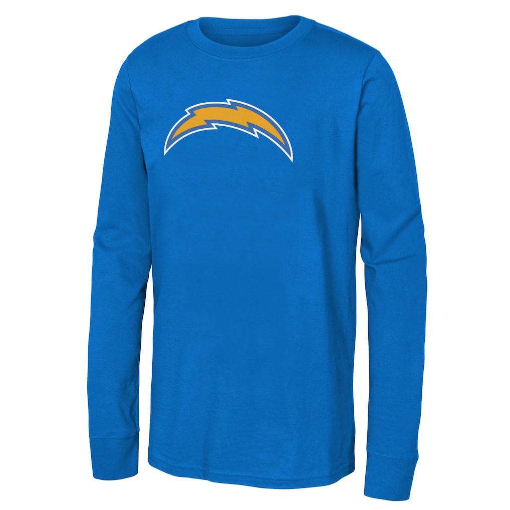 Los Angeles Chargers Youth Primary Logo Long Sleeve T-Shirt - Powder Blue discount