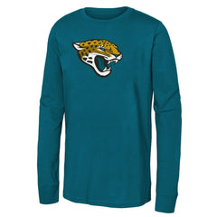 Jacksonville Jaguars Youth Primary Logo Long Sleeve T-Shirt - Teal for sale
