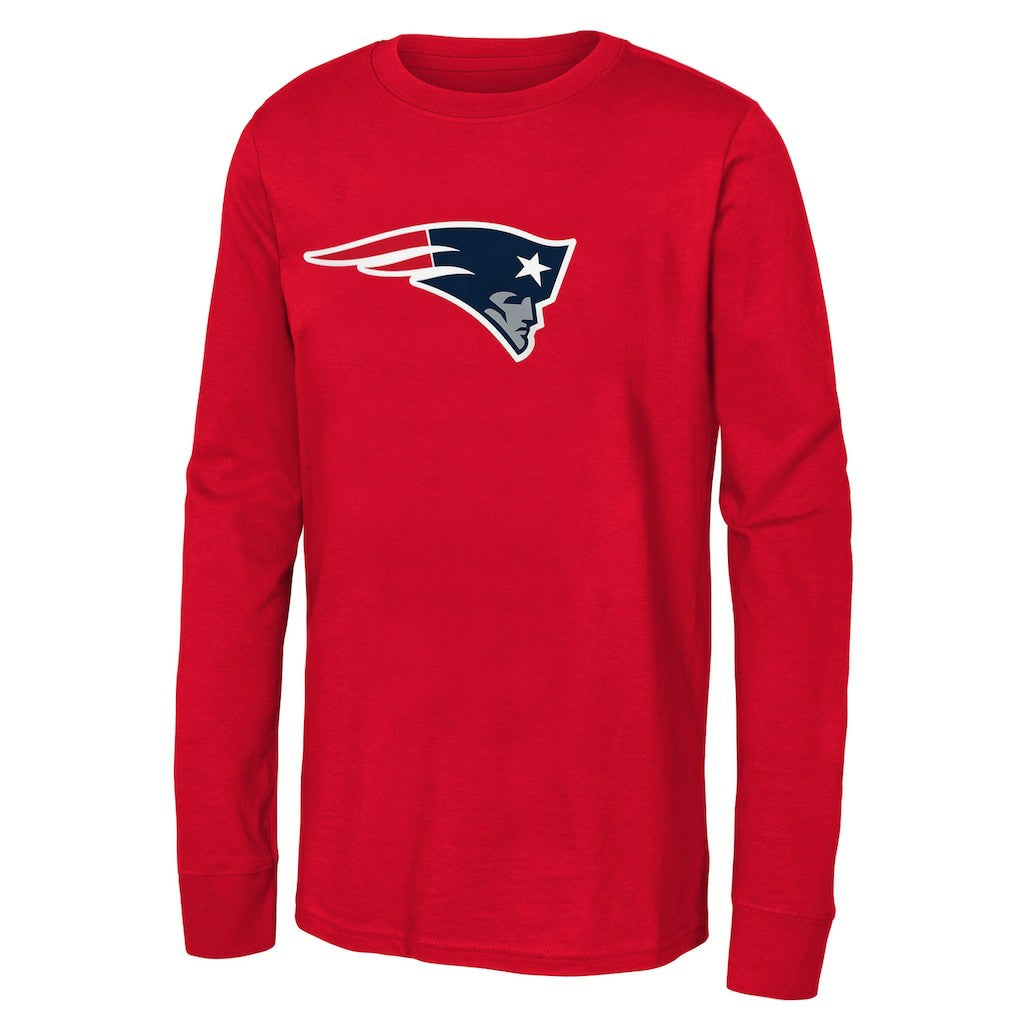 New England Patriots Youth Primary Logo Long Sleeve T-Shirt - Red for sale