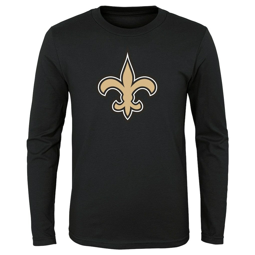 New Orleans Saints Youth Primary Logo Long Sleeve T-Shirt - Black online