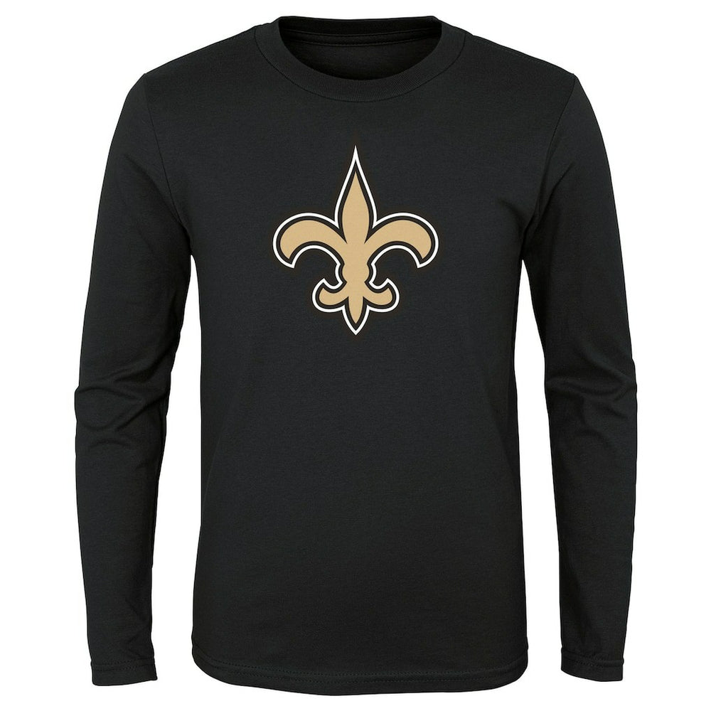 New Orleans Saints Youth Primary Logo Long Sleeve T-Shirt - Black online