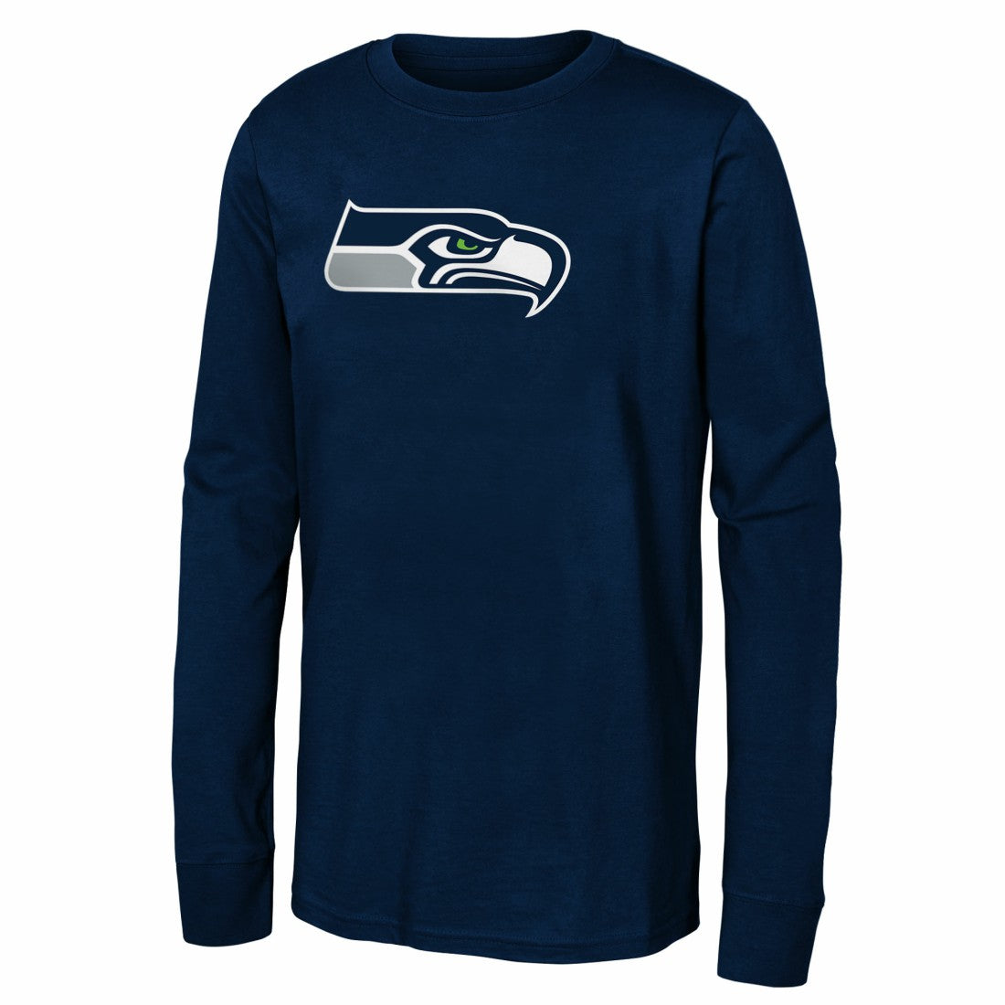 Seattle Seahawks Youth Primary Logo Long Sleeve T-Shirt - College Navy on sale