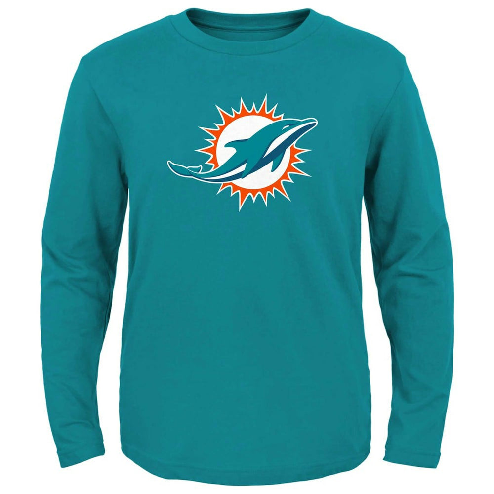 Miami Dolphins Preschool Primary Logo Long Sleeve T-Shirt - Aqua on sale