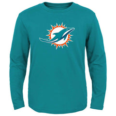 Miami Dolphins Preschool Primary Logo Long Sleeve T-Shirt - Aqua on sale