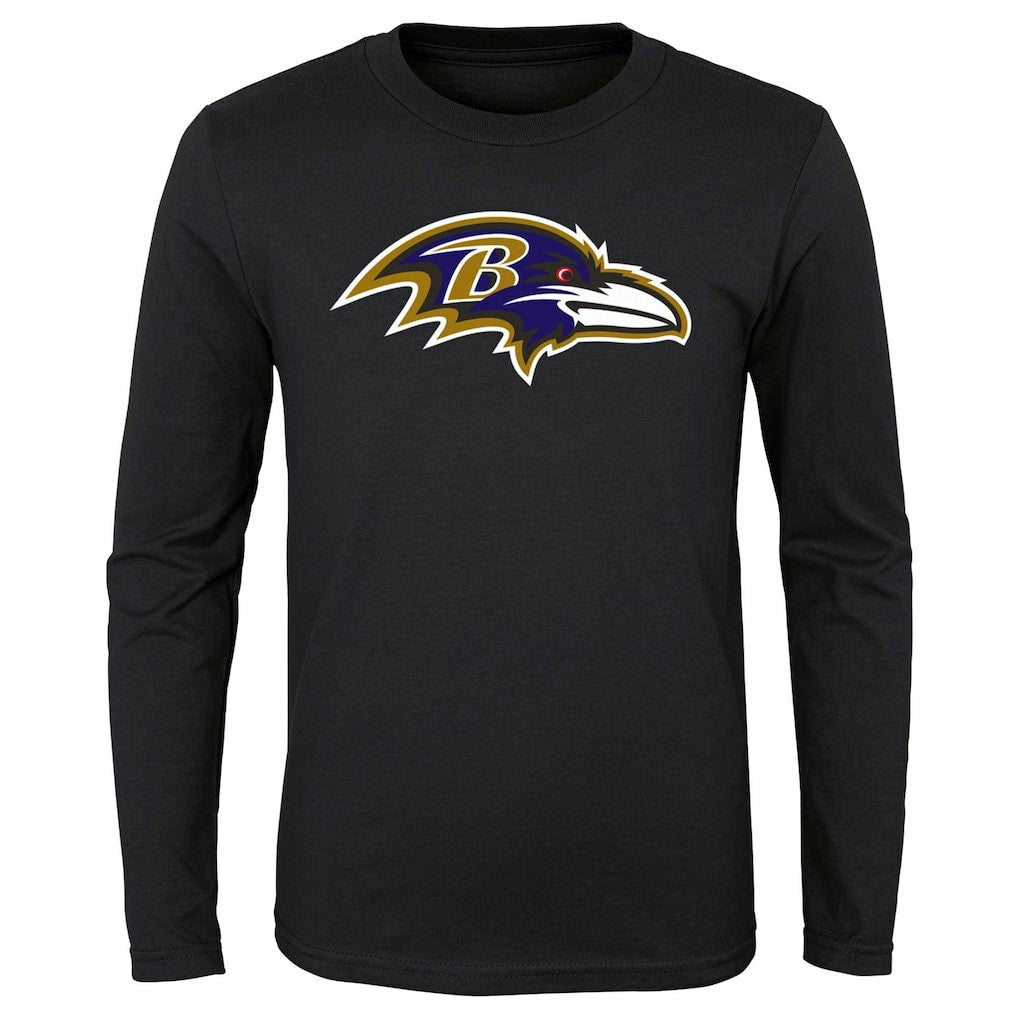 Baltimore Ravens Preschool Primary Logo Long Sleeve T-Shirt - Black outlet