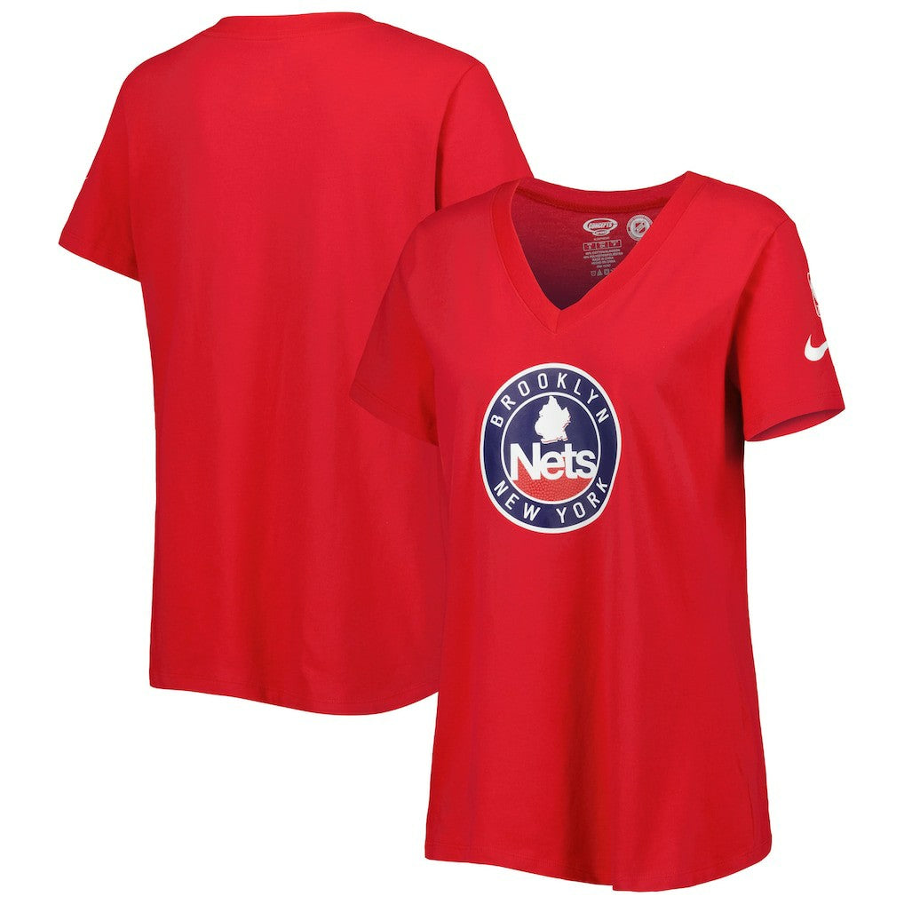 Brooklyn Nets Women's Local Performance V-Neck T-Shirt - Red shop