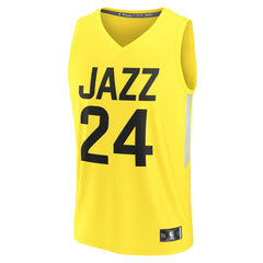 Walker Kessler Utah Jazz Fast Break Replica Player Jersey - Icon Edition - Yellow on sale