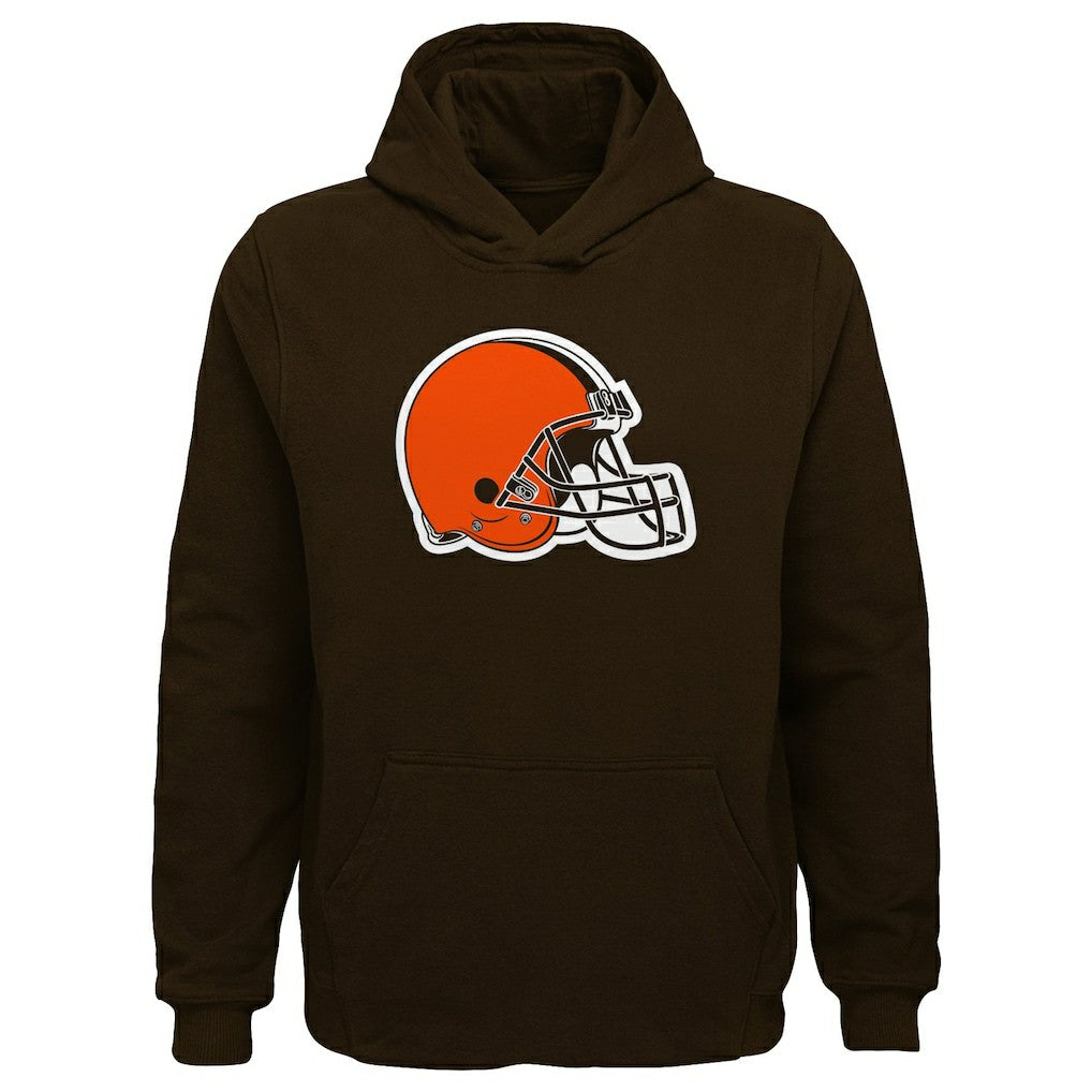 Cleveland Browns Youth Team Logo Pullover Hoodie - Brown on sale