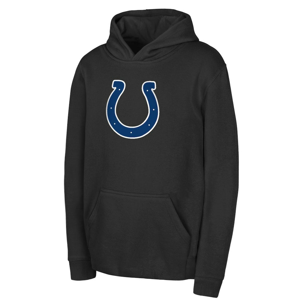 Indianapolis Colts Youth Team Logo Pullover Hoodie - Black cheap