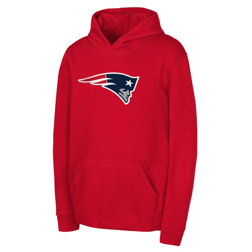 New England Patriots Youth Team Logo Pullover Hoodie - Red discount