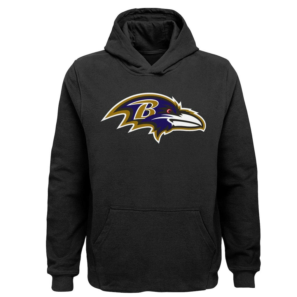 Baltimore Ravens Youth Team Logo Pullover Hoodie - Black for sale